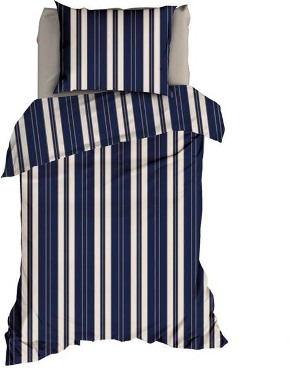 Romanette Florian Dekbedovertrek - Eenpersoons - 140x200/220 cm - Navy