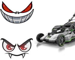 Set van 2 Reflecterende Oogstickers voor Robotmaaiers - Zelfklevende PVC Stickers voor Maaiers, Motorfietsen en Helmen - Nachtzichtbaar en Duurzaam