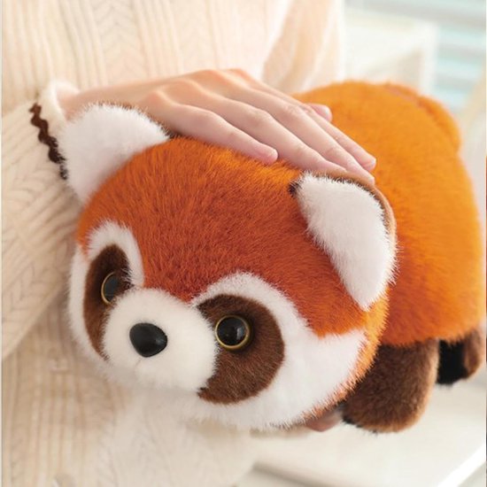Omkeerbaar Pluche Dier - Dubbelzijdig Panda - Decoratie Kamer - Zachte Vulling - 35 cm - Rood — afbeelding 3
