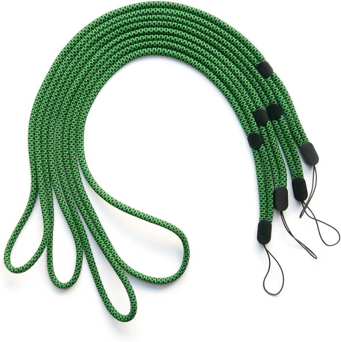 Draagbanden Set - Lanyards Polsbandjes - Objecten Dragen - Verstelbaar Met Patroon - 4 Stuks - Zwart Groen