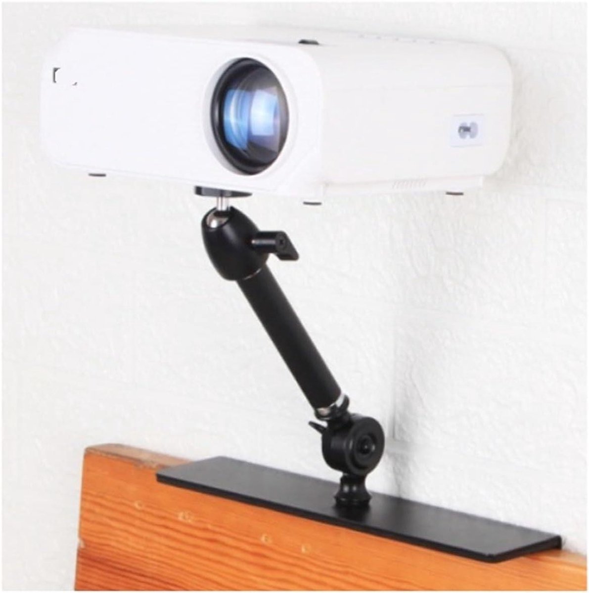 Projector Beugel - Projector Houder - Ruimte Besparen - Verstelbare Telescopische Stang - 20 cm - Zwart
