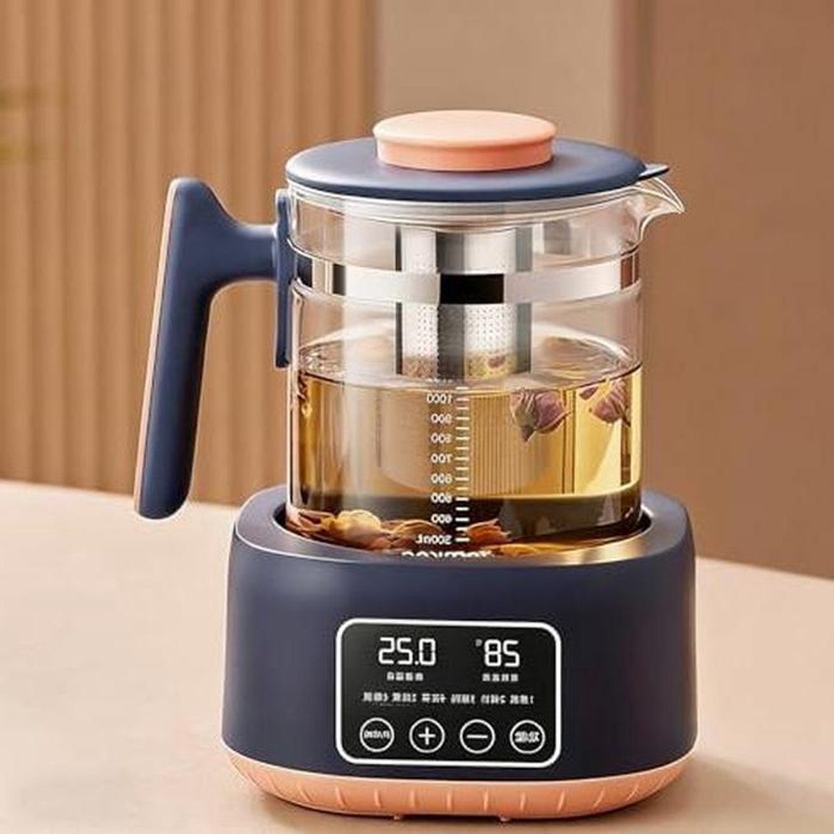 Elektrische Waterkoker - Waterkoker Glas - Thee Zetten - 72 Uur Warmhoudfunctie - 1.3 Liter - Transparent