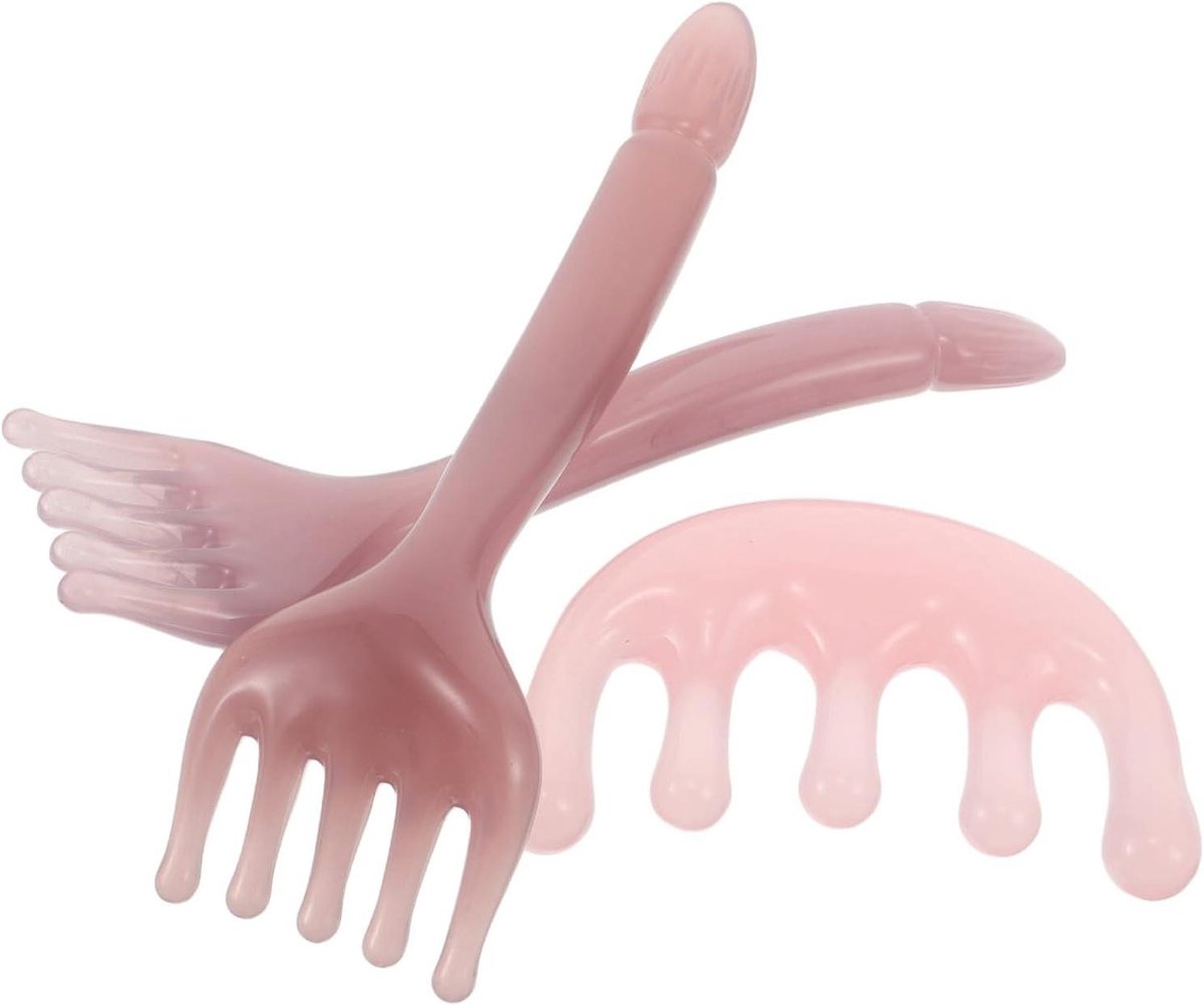 Hoofdhuidmassage Kam - Massage Tool Gua Sha Kam - Ontspanning Bevorderen - Vijfklauw Ontwerp