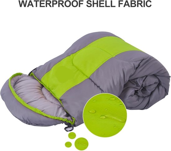 Camping Slaapzak - Warme Slaapzak - Buitenactiviteiten - Lichtgewicht Compressie - 75 x 220 cm - Blauw van Camping — afbeelding 5