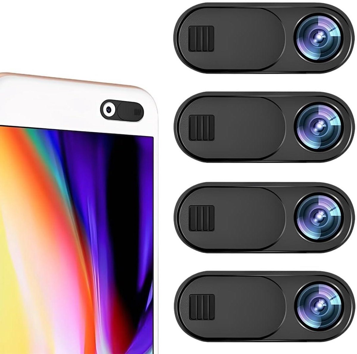 Camera privacyhoesjes - Webcam afdekking - Privacy waarborgen - Ultradun ontwerp - 28 mm - Zwart