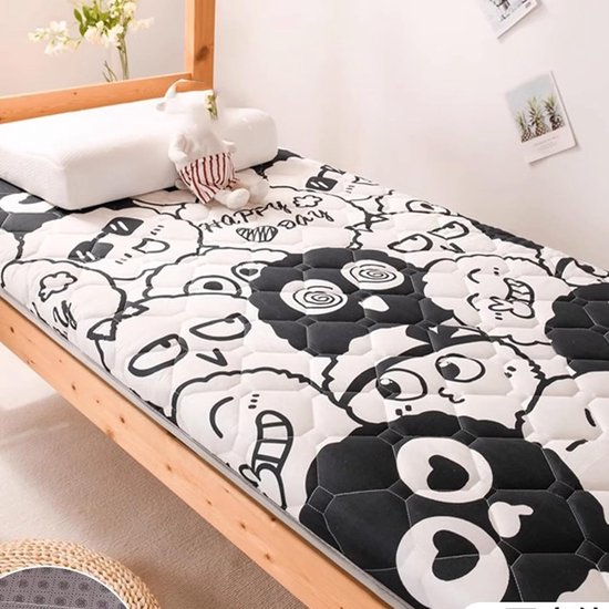Vloermatras - Opvouwbare mat - Comfortabel slapen - Ademend ontwerp - 200x120x6cm - Grijs — afbeelding 4