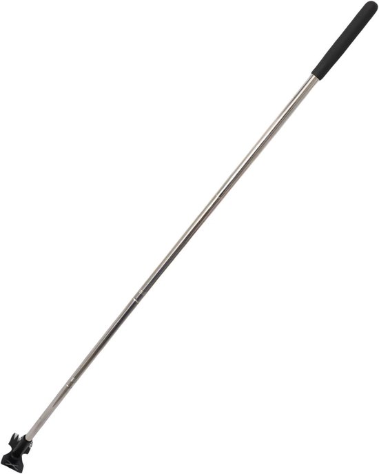 Onkruidhark Tuinschoffel - Onkruidverwijderaar Wieden - Onderhoud Tuin - Verstelbare Kophoek - 114 Cm Steel - Zilver — afbeelding 3
