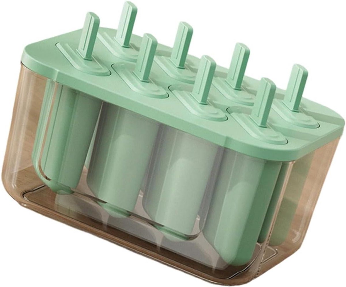 IJslolly Vormen - IJslolly Maker - Zelf Lekkere IJslollys - 8 Compartimenten - Vaatwasser Veilig - Geel Groen Blauw