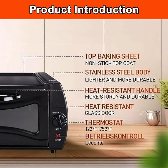 Elektrische Tandoor Oven - Pizza Maker Tandoori - Thuis Koken - Dubbele Pizza Bakplaat - 15L - Zwart — afbeelding 5