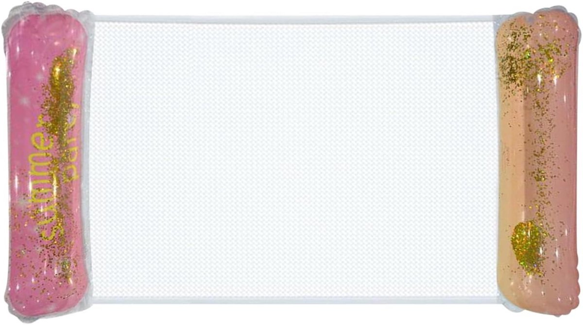 Waterhangmat - Opblaasbare Lounger - Ontspannen op water - Ademend gaas - 127 x 70 cm - Roze