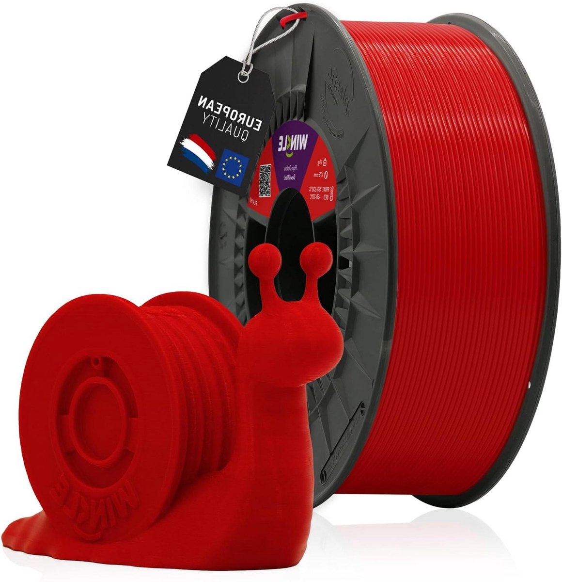 PLA HD Filament - 3D Printer Materiaal - 3D Printen - Dimensionale Nauwkeurigheid - 1.75mm 1kg - Duivelsrood