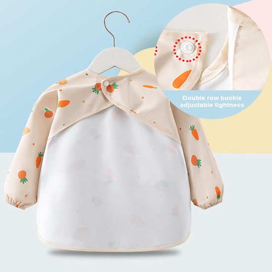 Slabbetje Shirt - Voor Kinderen Van 6 Tot 36 Maanden Met Mouwen Verstelbare Spenen Slab - Eten en Voeden Slabbers Spenen Schort - voor Jongens Meisjes Kinderen Peuters van Merkloos — afbeelding 2