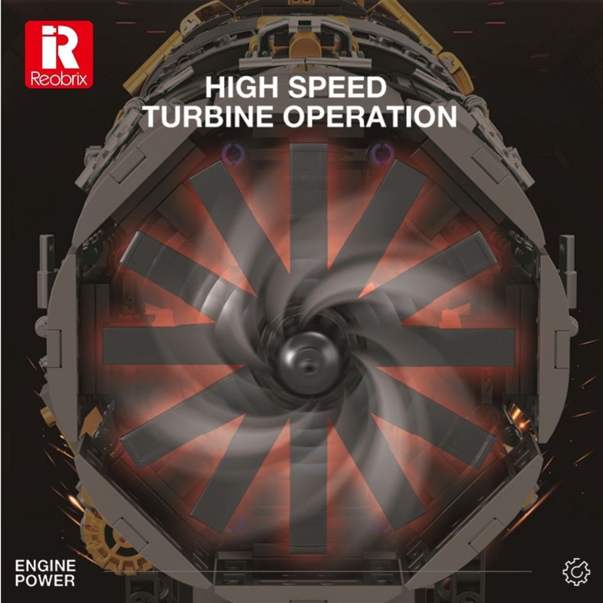 Reobrix 33014 F35 Straaljager vliegtuig motor bouwset | Speed engine icons modelbouw | Creator speelgoed ideas voor expert volwassenen & kinderen | Champions builders edition | Accu niet geschikt voor Lego technic | Bouwdoos met 1812 bouwstenen — afbeelding 6