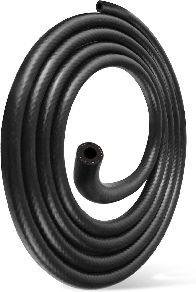 Brandstofslang - Olieleiding - Motoronderhoud - Drielaagse composiet - 6 meter 4mm - Zwart