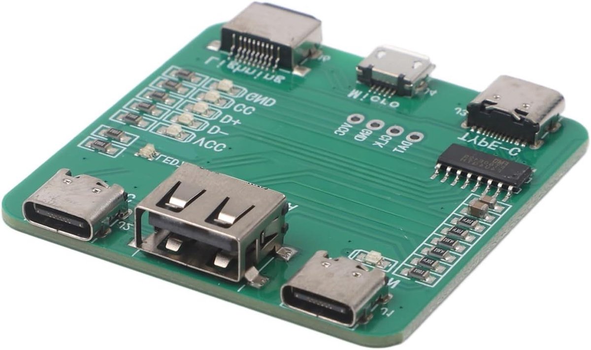 USB Kabel Tester - Datakabel Controle - Fouten Opsporen - LED Indicatoren - 9 x 6 x 2 cm - Blauw