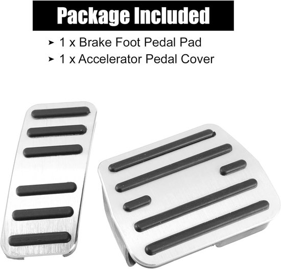 Pedaal Covers - Rem Gaspedaal - Verbeter Rijcomfort - Antislip Rubber - 2 Stuks - Zilver — afbeelding 4