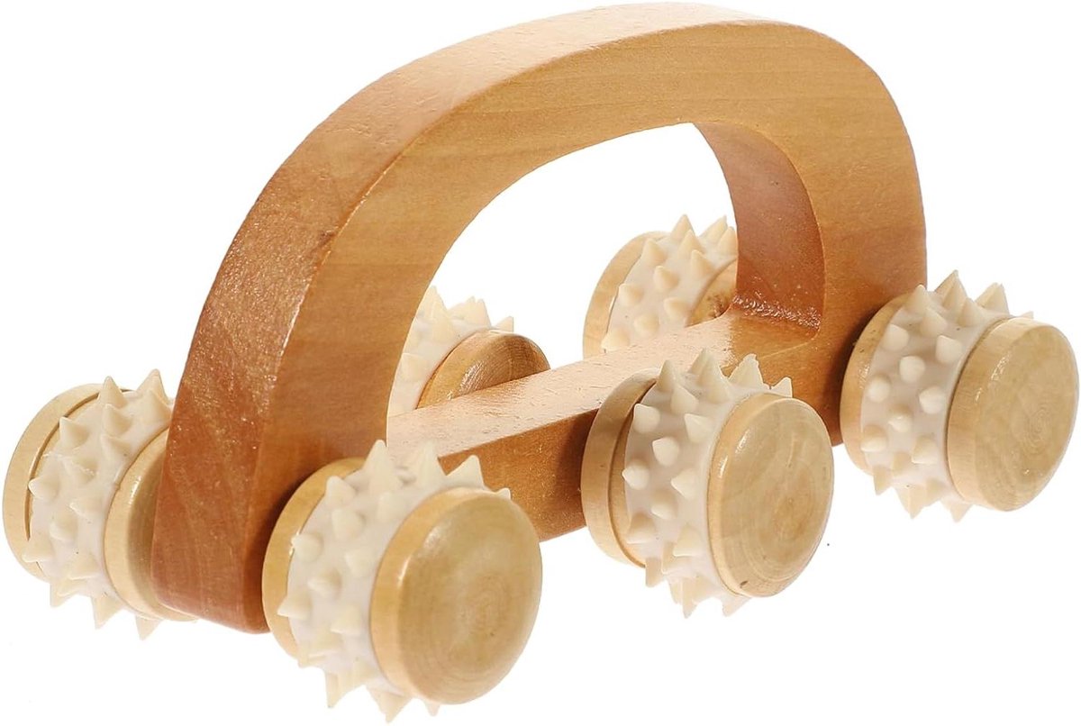 Houten Voetroller - Spierontlasting Tool - Spierherstel Bevorderen - Handmatige Stimulator - 13.3 x 6.2 cm - Houtkleur