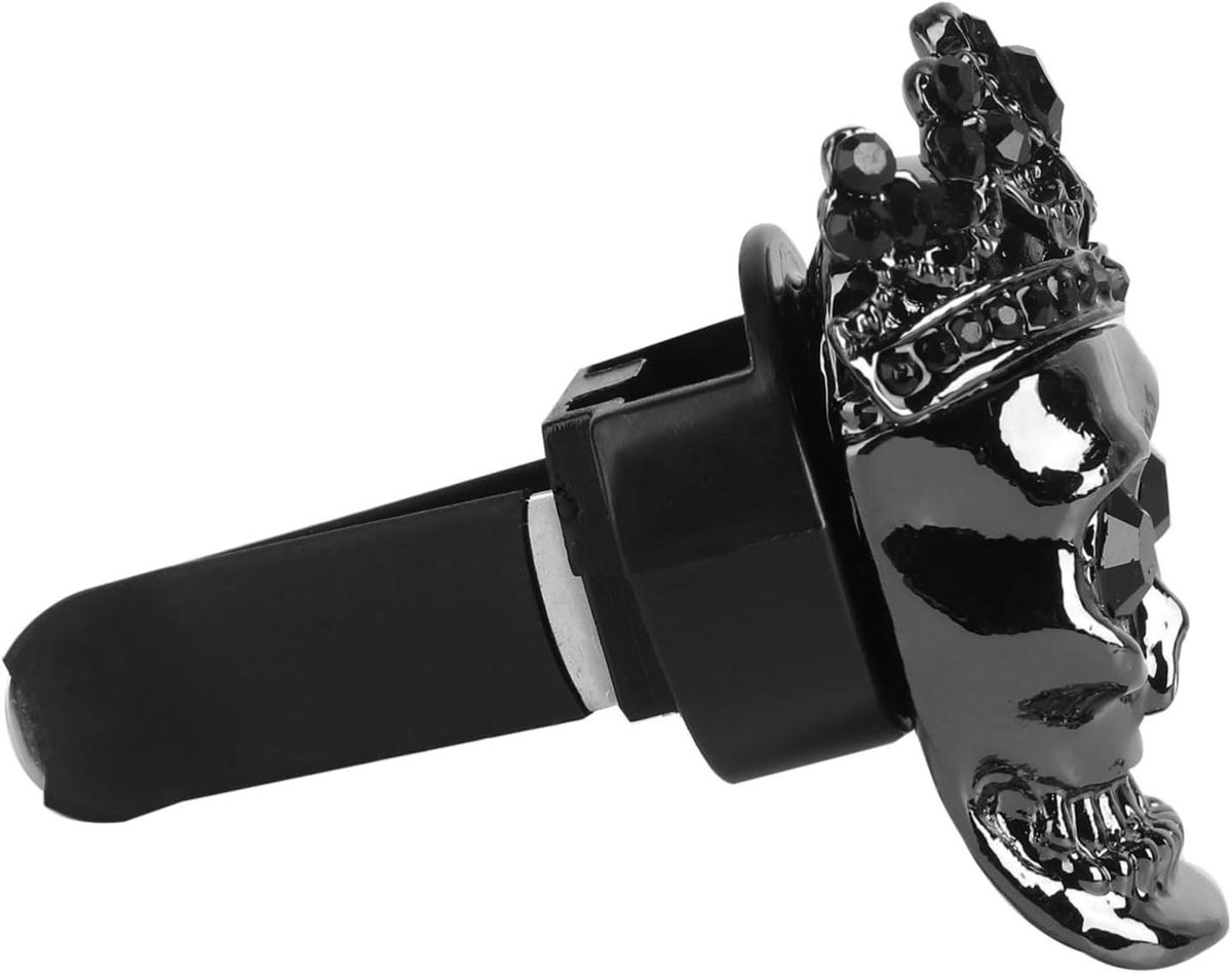 Autoparfum Klem - Auto Decoratie - Auto Verfrissen - Unieke Schedelvorm - 45 x 35 cm - Zwart