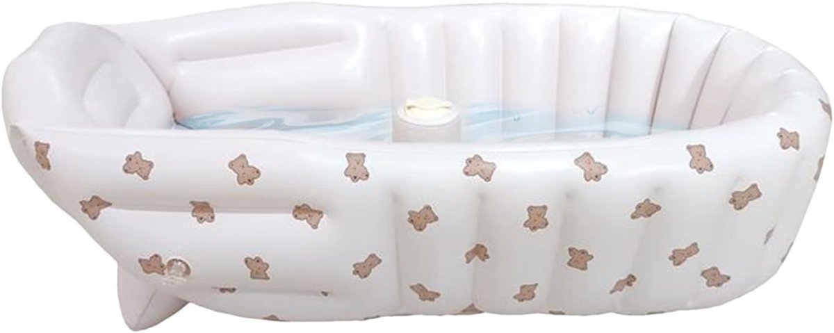 Opblaasbaar Babybad - Draagbaar Badje - Baby's Baden - Hygienisch Ontwerp - 90x55cm - Beer