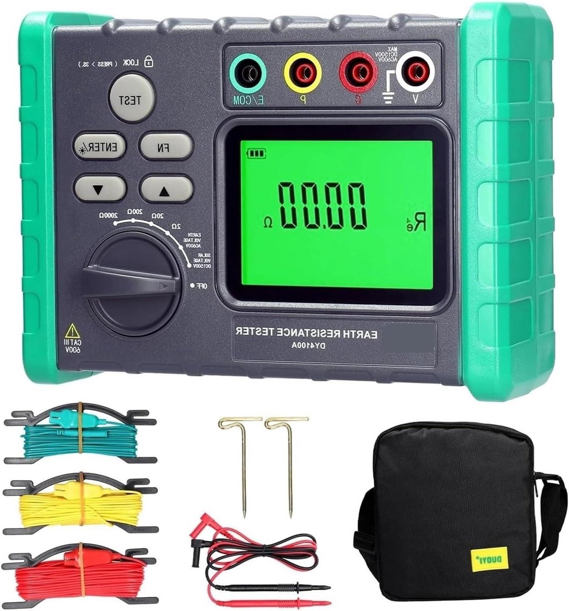 Digitale Aardingsmeter - Weerstandstester Megohmmeter - Elektrische Veiligheid Testen - Hoge Nauwkeurigheid - Multi-Gear - Niet gespecificeerd