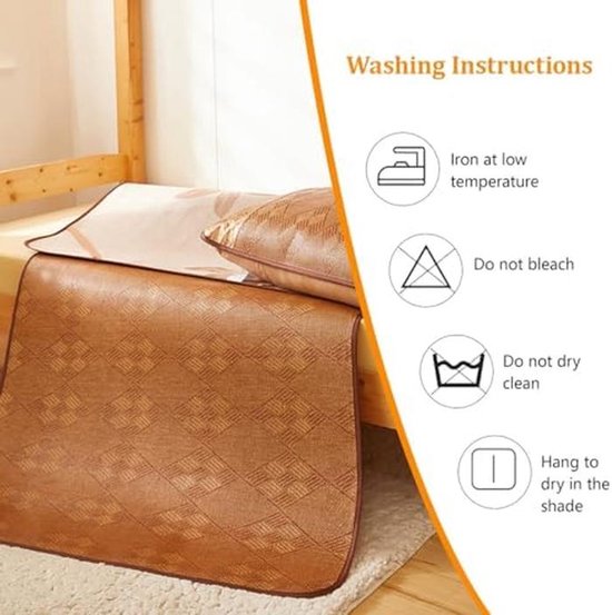 Opvouwbare Slaapmat - Koelbed Matras - Zomerse Ontspanning - Dubbelzijdig Comfort - 135 x 195 cm - Natuurlijk — afbeelding 5