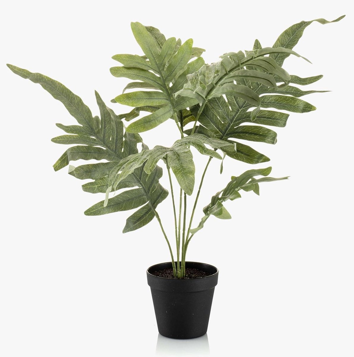 Kunstvaren SCORPI - Goudvlekvaren Phlebodium - Decoratie Binnen - Alleen Bladeren - 60 cm - Groen