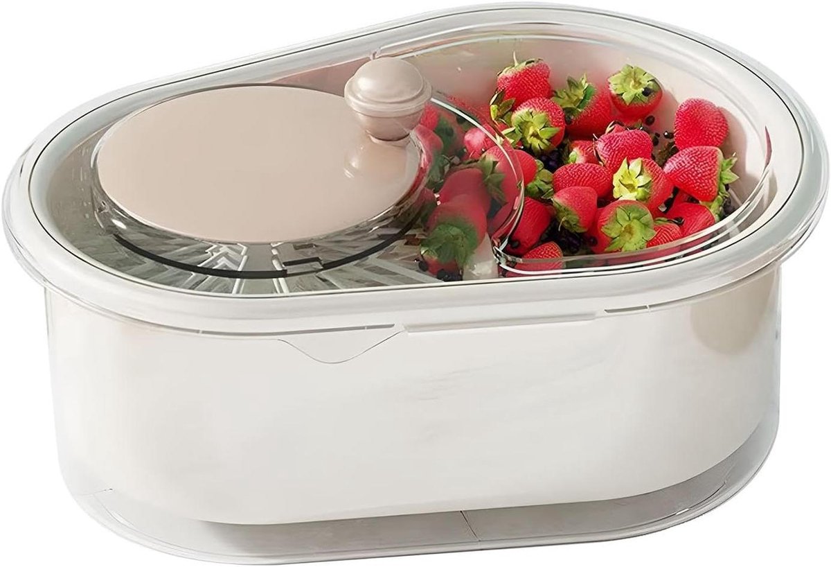 Salade Spinner - Fruit Waskom - Groenten Wassen - Handmatige Bediening - 32 cm - Groen