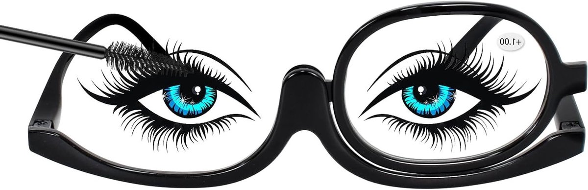 Draaibare Make-up Bril, Opvouwbare Cosmetische Bril voor Vrouwen, Handige Make-up Accessoires en Essentiële Tools voor Schoonheid