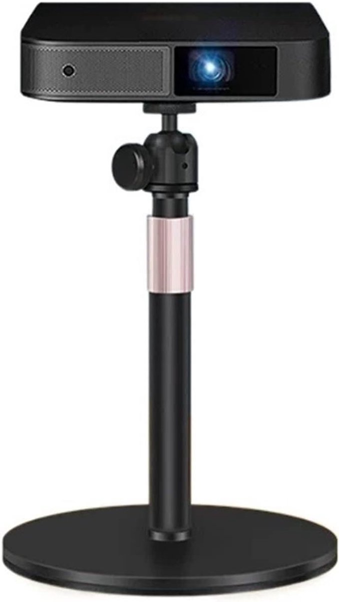 Projector Standaard - Vloerplank Beugel - Thuisbioscoop Opzetten - Volledig Metalen Basis - 25-36cm - Zwart
