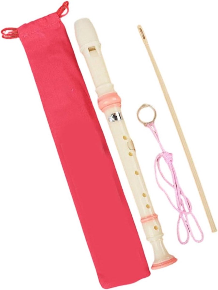 Beginners Blokfluit - Altblokfluit F - Muziek Leren - Duitse Stijl - 6 Gaten - Roze