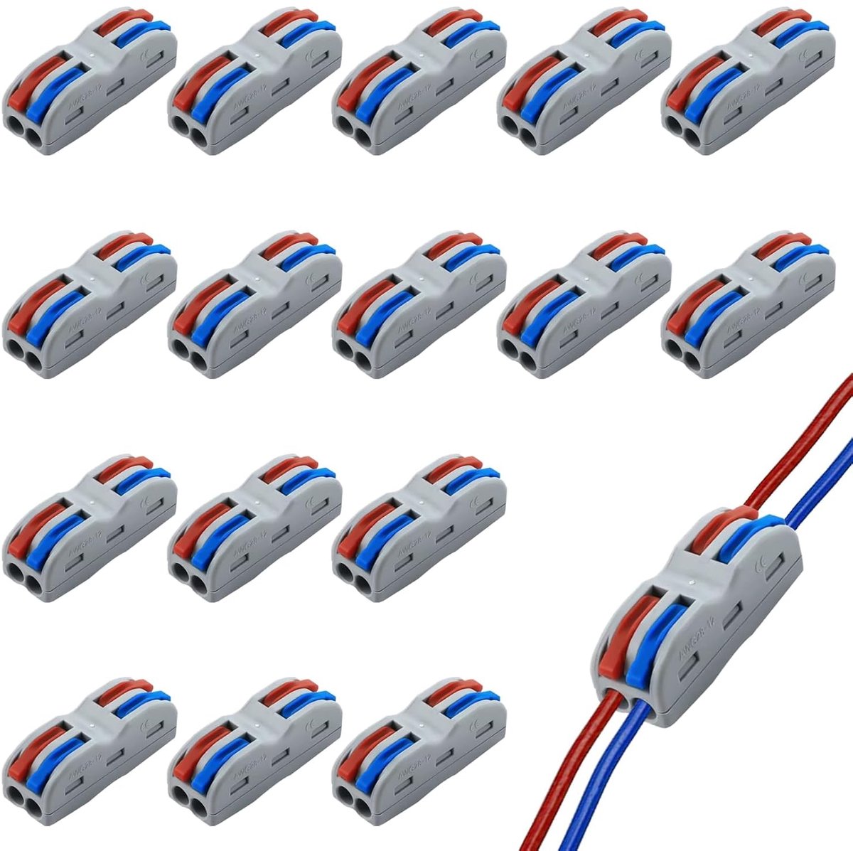 Aansluitklemmenset - Snelkoppelingen - Elektrische verbindingen - Gereedschapsloze montage - Compact design