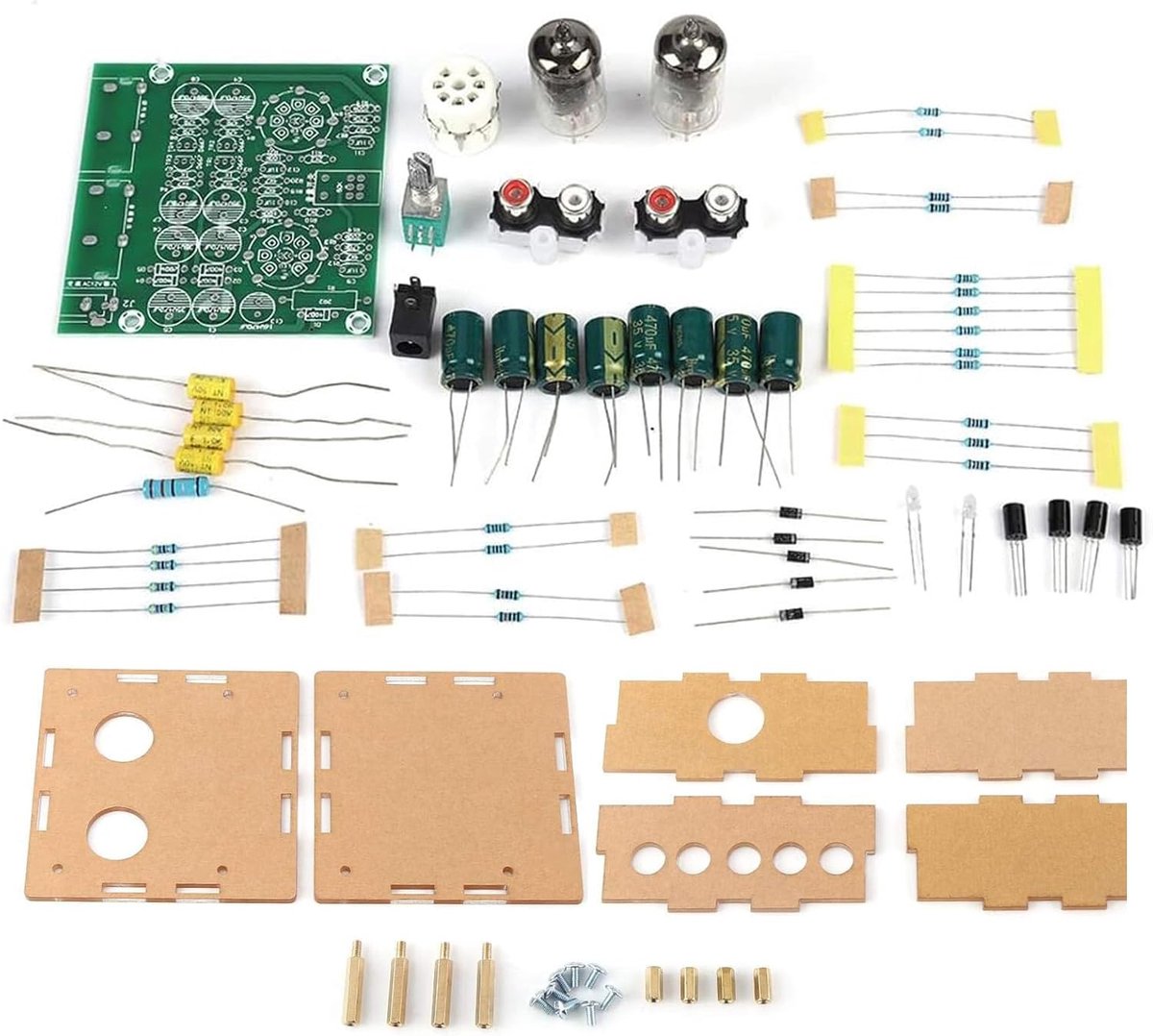 Buis Voorversterker Kit - Audio Versterker - Muziek Luisteren - Met Case - 77 x 75 mm
