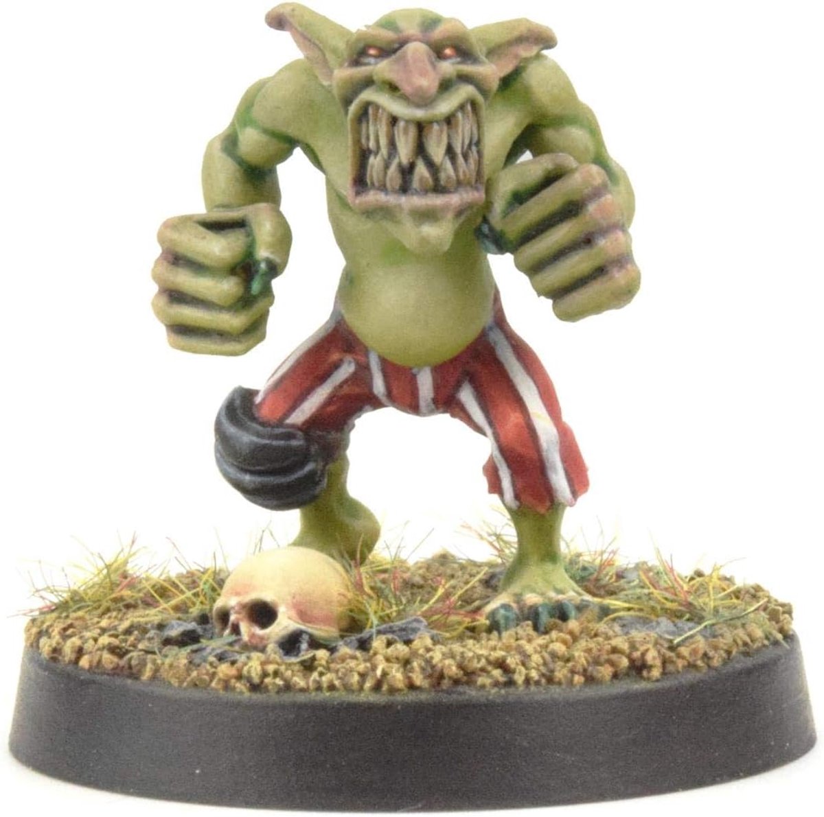 Fantasy Voetbal Figuur - Miniatuur Goblin - Tafelspel - Hars Gegoten - 28mm Schaal - Ongeverfd