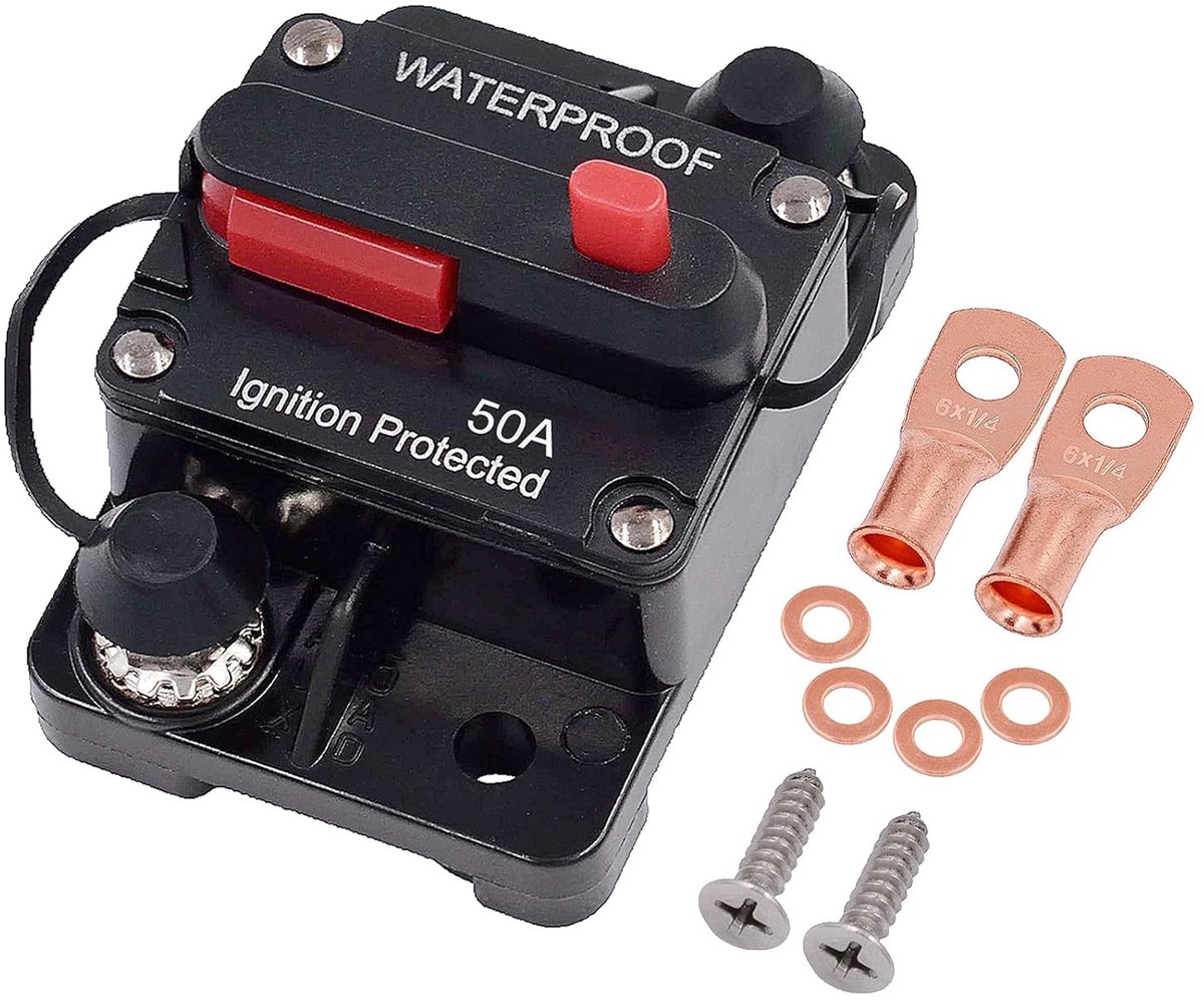 Stroomonderbreker - Zekeringhouder - Voertuig Elektronica - Handmatige Reset - 7.4 x 4.9 cm