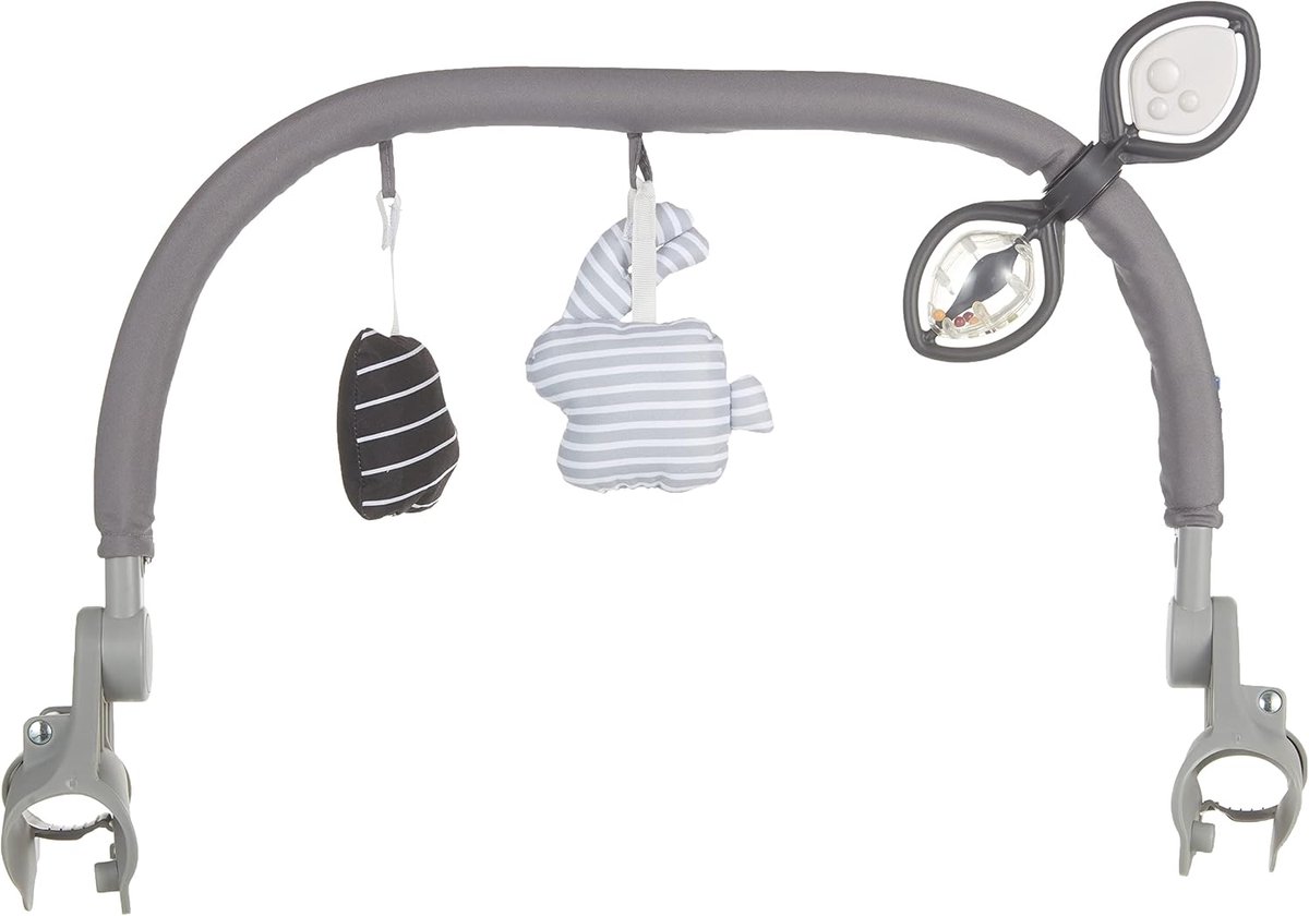Kinderstoel Speelstang - Activiteitenbalk Baby - Baby Vermaken - Veelzijdig Speelgoed - 56 cm Lengte - Grijs