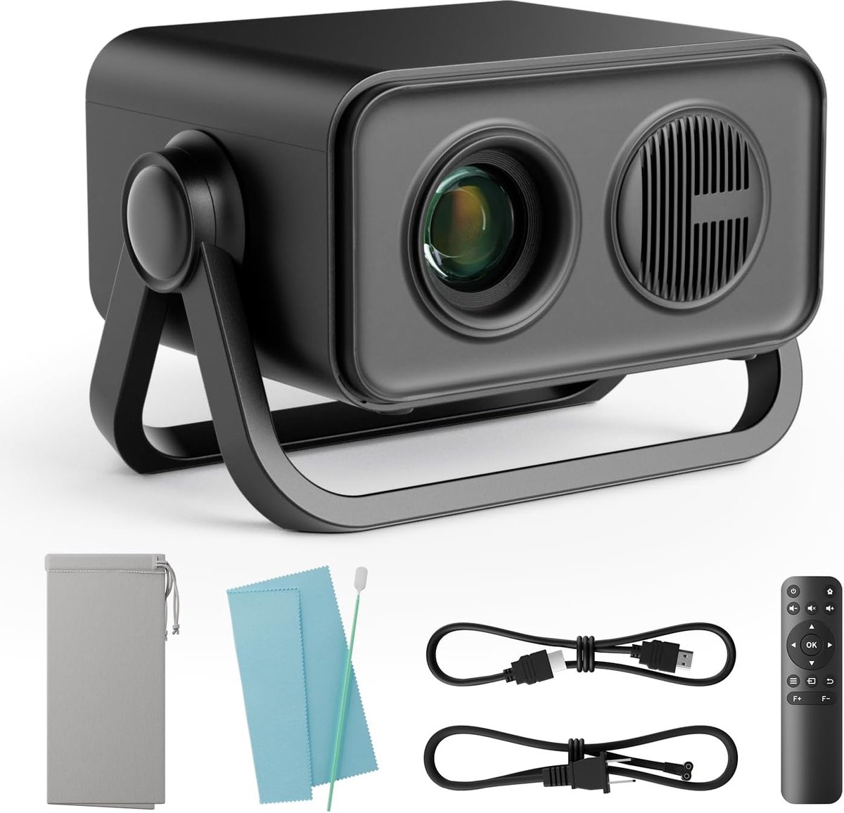 Draagbare Mini Projector - Film Projector - Thuisbioscoop - KI Auto Keystone - 150 Inch Max - Zwart
