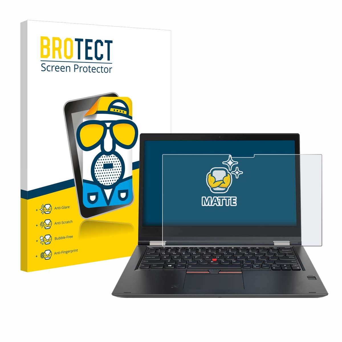 BROTECT - Screenprotector voor Lenovo ThinkPad Yoga X380 - Folie Beschermfolie matte