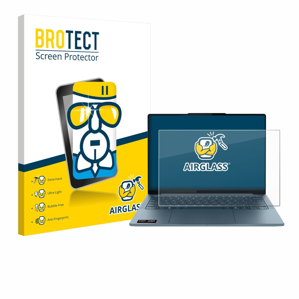 Screenprotector voor Lenovo Yoga Slim 7 Gen 10 14" Non-Touch Beschermglas transparant