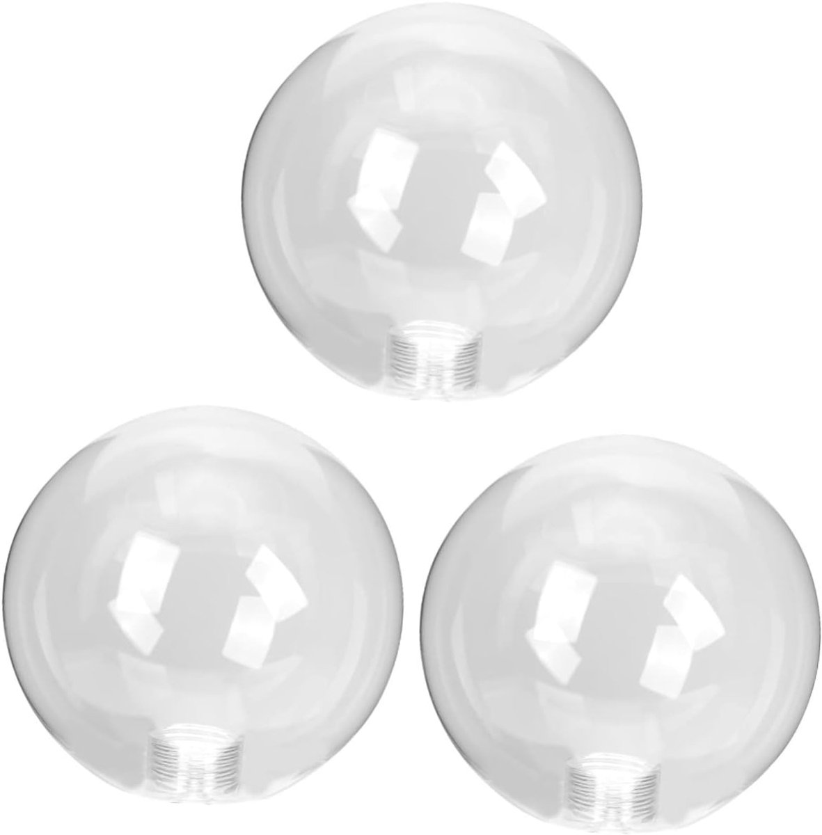 3 stuks Glazen Lampenkappen voor Kroonluchter – G9 Fitting – Schroefbevestiging – Vervangende Kroonluchterkappen – Transparant Helder Glas-(Let op: dit is een lampenkap)