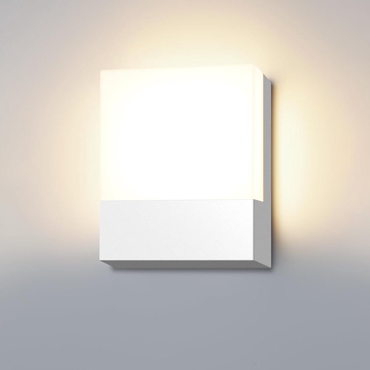 Led Wandlamp - Buitenlamp - Terras Verlichting - IP65 Waterdicht - 20x16x45cm - Wit