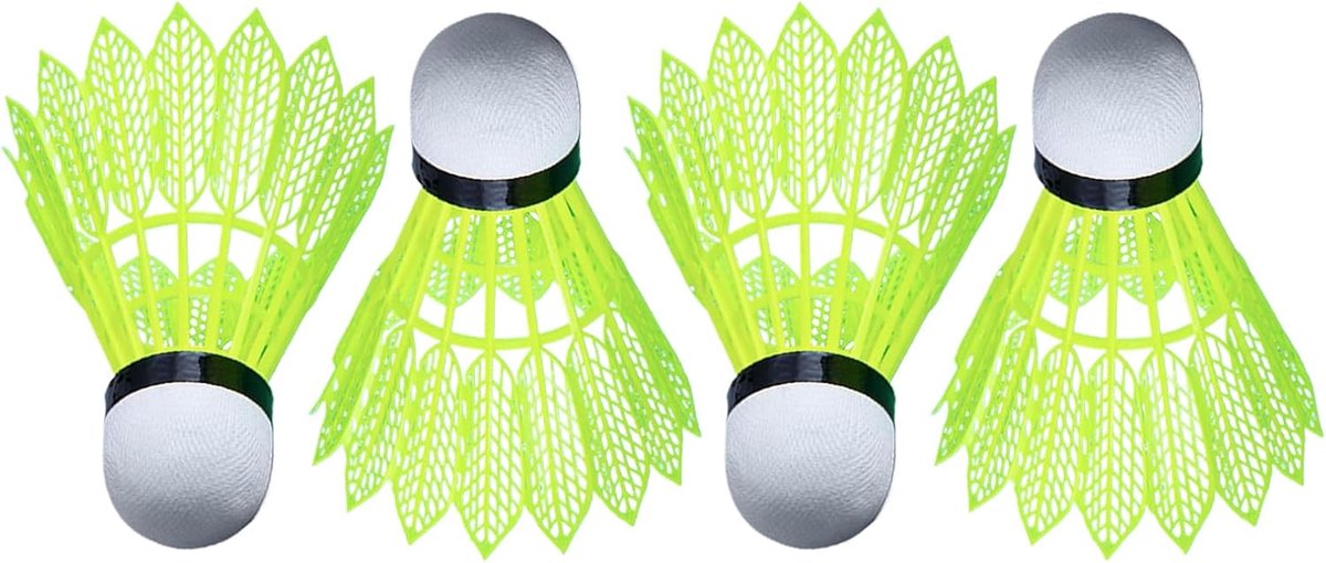 Badmintonshuttles Set - Veerballen - Nacht Training - Hoge Zichtbaarheid - 6x23x6 cm - Meerkleurig