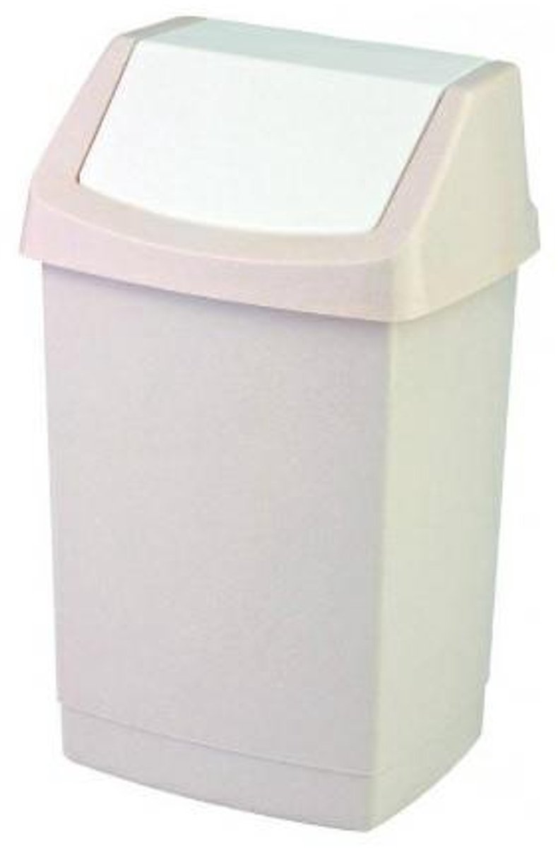Curver Click-It Serie - Prullenbak - 15L - Beige - Elegant Design