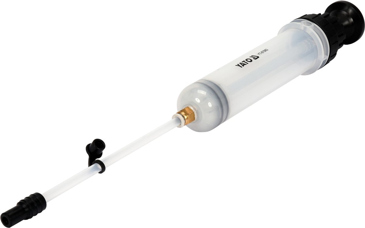 Yato YT-07083 Vloeistofspuit - 200 ml - Oliezuiger en Vullepomp - Handmatige Oliepomp - Voor Remvloeistof, Versnellingsbakolie en Stuurbekrachtiging - 5906083066696 Transparant