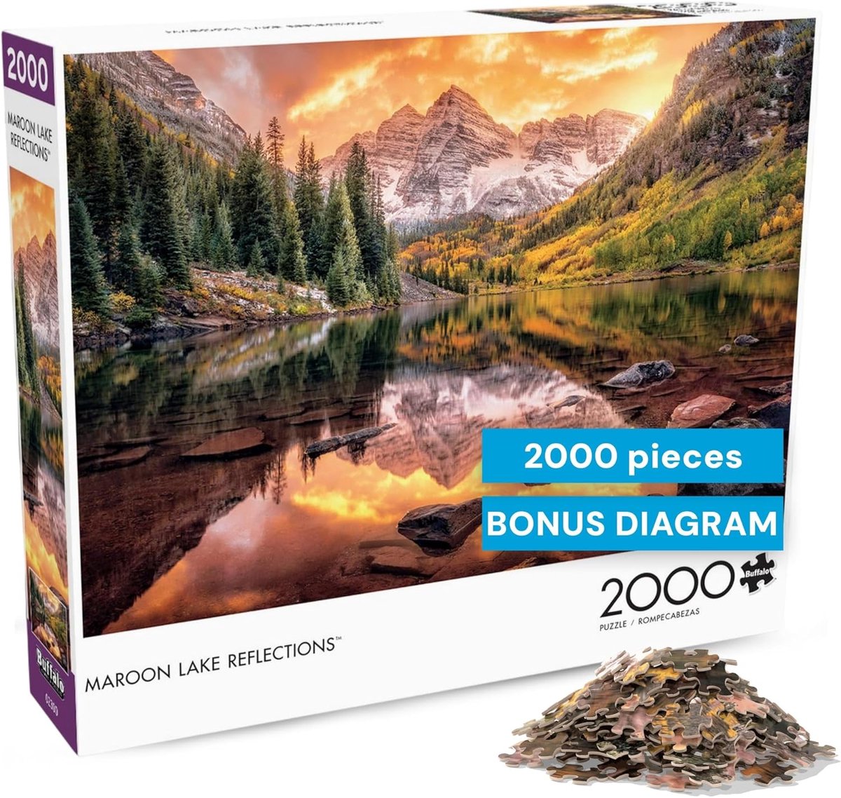 Legpuzzel 2000 Stukjes - Landschap Puzzel - Ontspannend Tijdverdrijf - Precisie Pasvorm - 97.8 x 67.3 cm - Meerkleurig