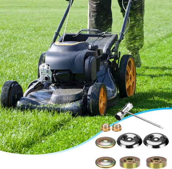 Grasmaaier Onderdelen - Strimmer Accessoires - Gazon Onderhoud - 9 Delige Set - Metaal - Goud Zilver van Merkloos	 — afbeelding 5
