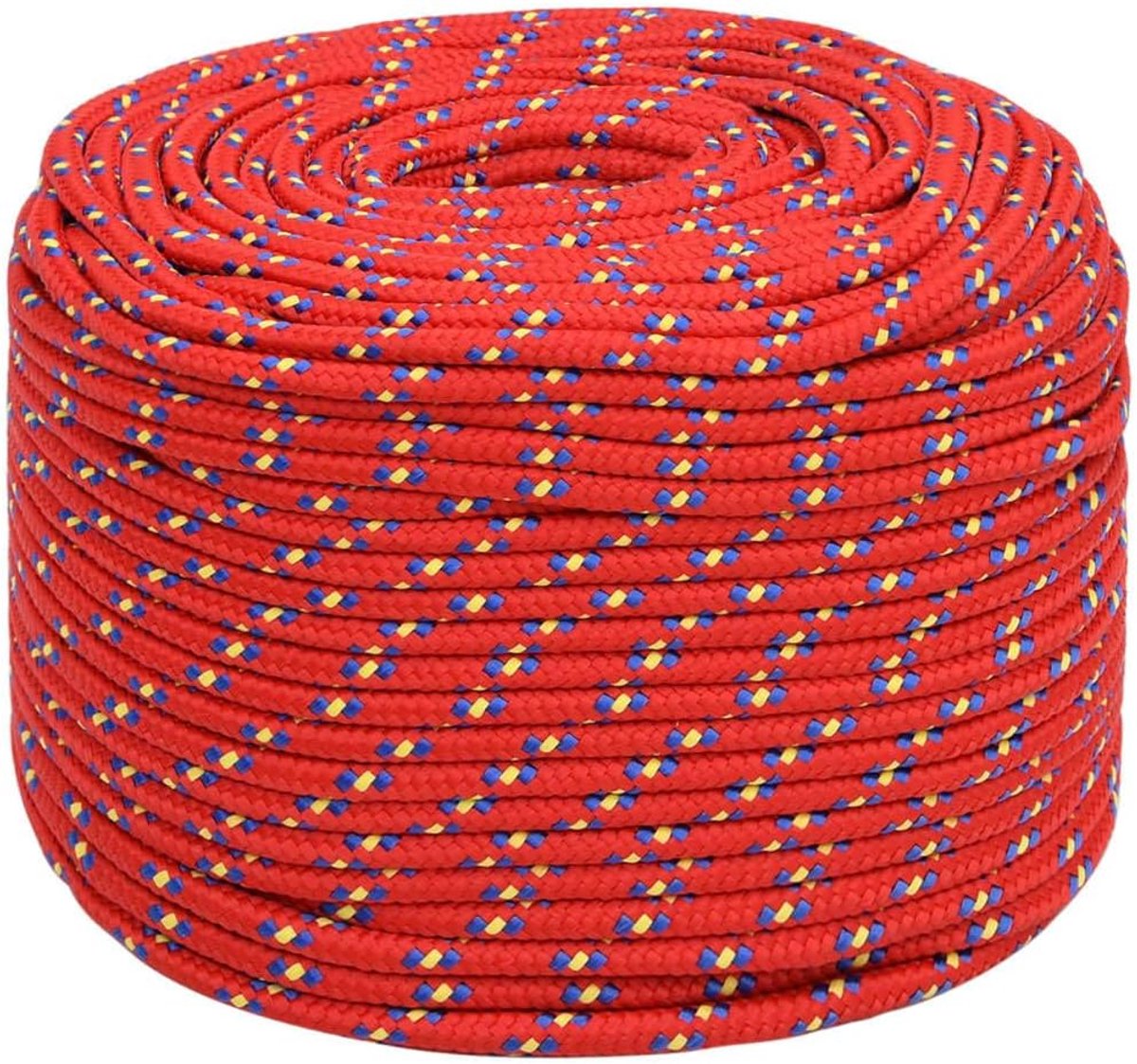 Boottouw Polypropyleen - Gevlochten Touw - Varen en Zeilen - Hoge Treksterkte - 6 mm 50 m - Rood