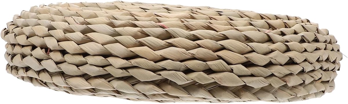 Rond Geweven Kussen - Meditatiekussen Vloerkussen - Yoga en Ontspanning - Handgemaakt Japans Design - 30x30x6cm - Bruin
