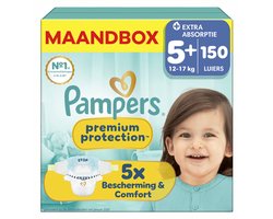 Pampers - Premium Protection - Maat 5+ - Maandbox - 150 luiers - 12/17KG