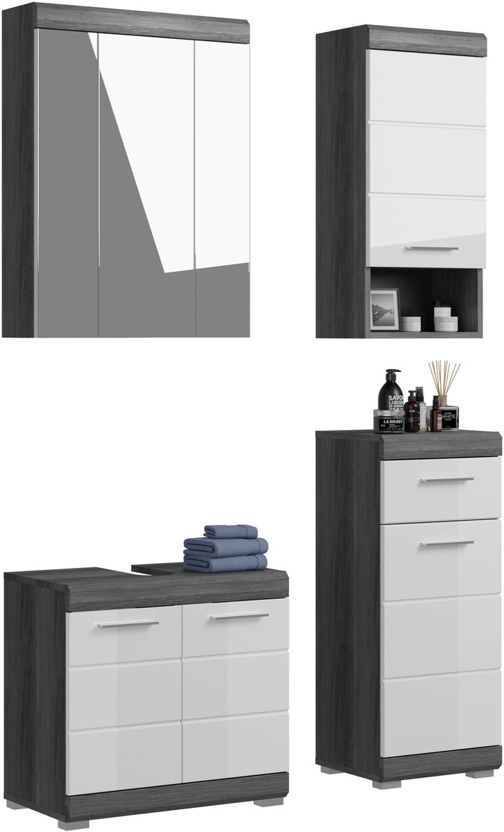 xonox.home badkamermeubel Scout rookzilver imitatie 112x191x34 cm