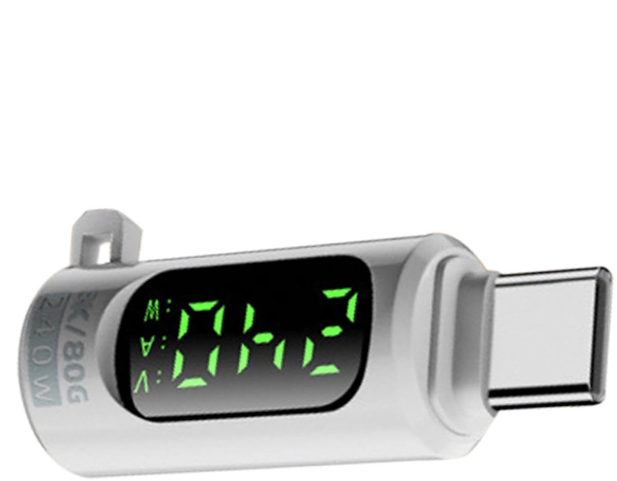 USB Tester - Kabel Controle - Snel Opladen - 240W Vermogen - 3.6cm - Zwart